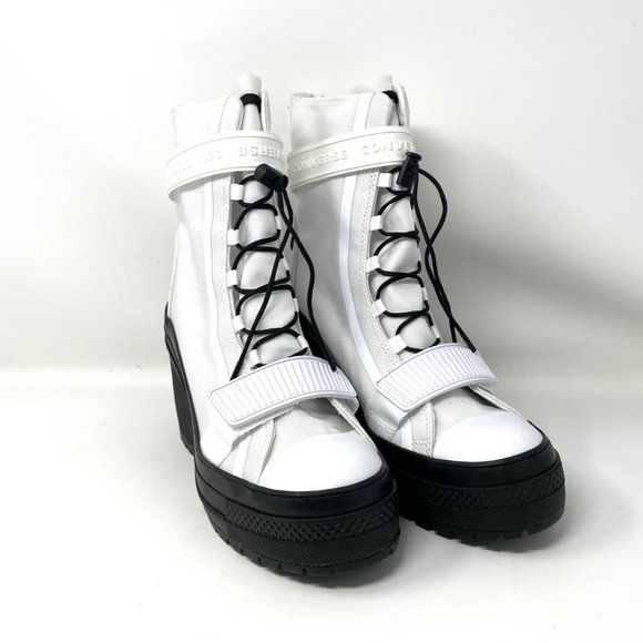 Converse Platform Heel Boots Women's Size 9 563469C CTAS Gr 82 Xx-Hi White Black - Picture 3 of 8